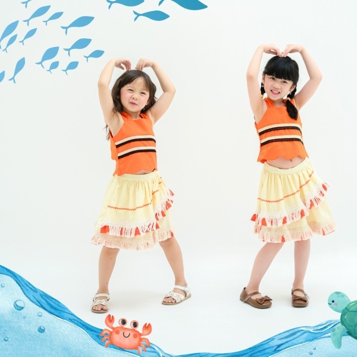 Moana Dress / Kostum Moana / Dress Anak Moana