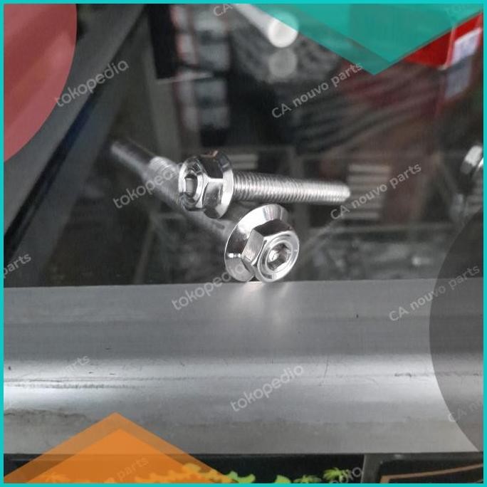 baut stainless 2 kunci anti karat tojosan kaliper rem depan mio sporty