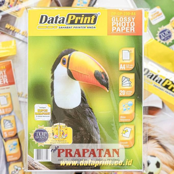 

BARU KERTAS FOTO / DATA PRINT GLOSSY PHOTO PAPER 230 GSM A4