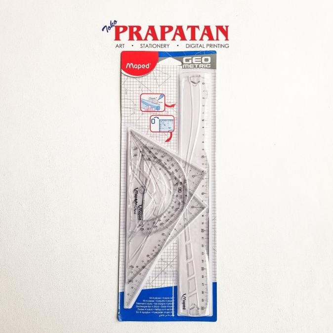 

BARU PENGGARIS GEO METRIC MAPED SET 4 PC / GEO METRIC RULER
