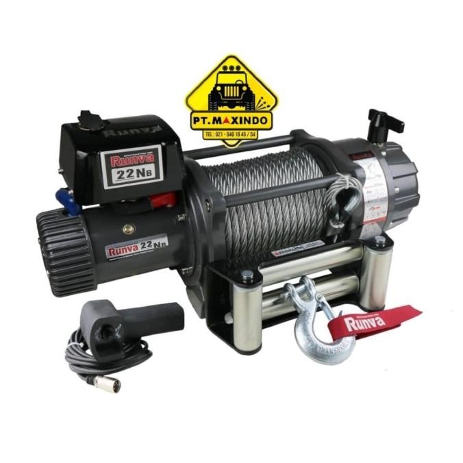 Runva 22Nb Electric Winch 12 Volt Kapasitas 10 Ton Heavy Duty