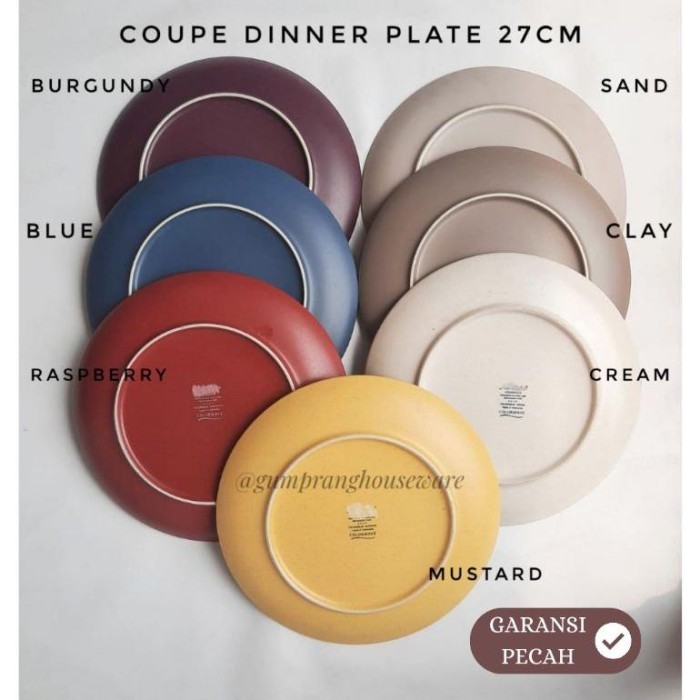 DINNER PLATE COUPE / PIRING MAKAN KERAMIK 27 CM NORITAKE COLORWAVE