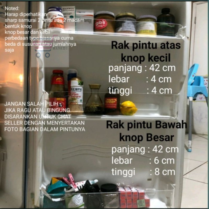 RAK KULKAS SHARP SAMURAI 2 PINTU