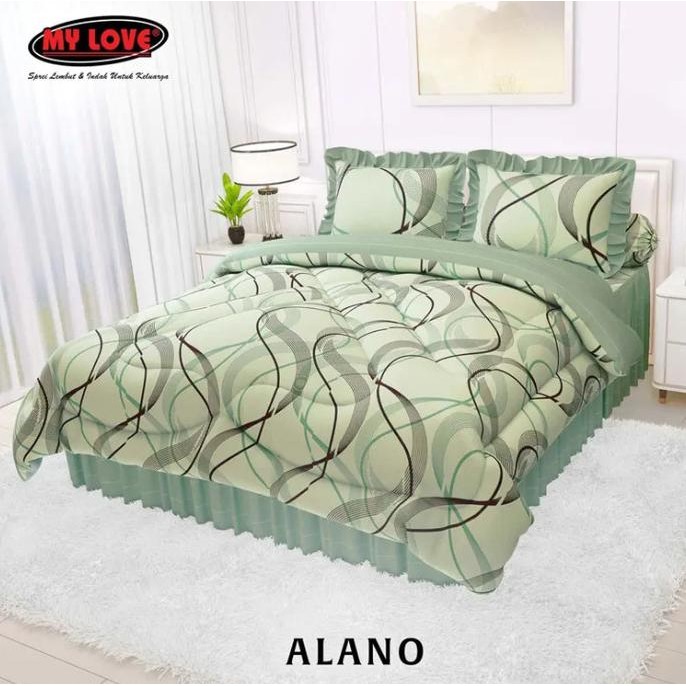 Best Seller Set Bad Cover Dan Sprei My Love Rumbai King Uk 180X200X30 - Motif