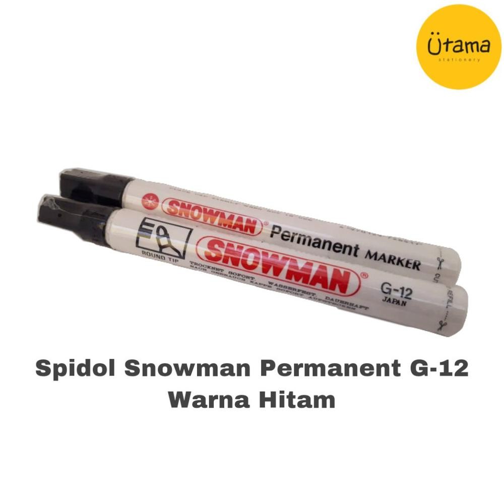 

Terbaru Spidol Snowman Permanen G-12 Hitam/Permanent Marker G12 Black (Grosir 6Pcs @6.250)