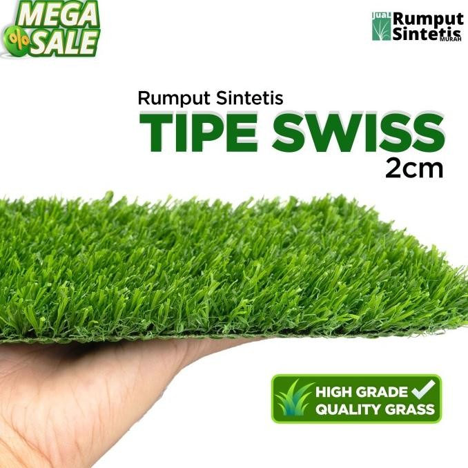 KARPET RUMPUT SINTETIS, RUMPUT PALSU, RUMPUT SWISS 2 CM
