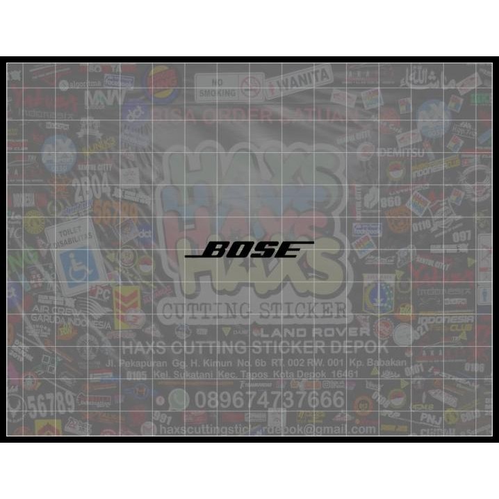 

DISKON CUTTING STICKER LOGO BOSE AUDIO SOUND SYSTEM !!!!!!