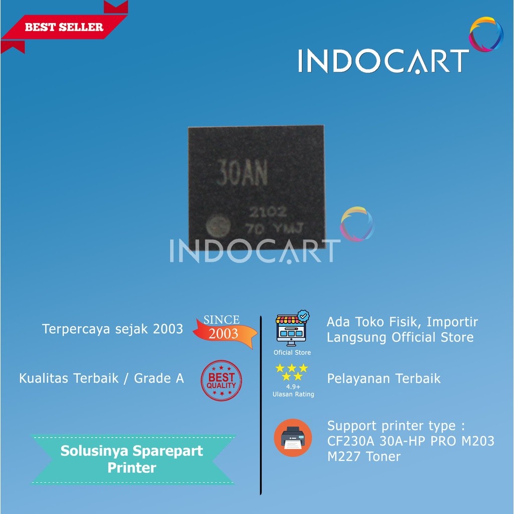 IndoCart Chip CF230A 30A-HP PRO M203 M227 Toner-1K6