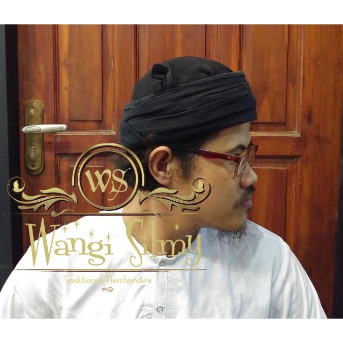 Ready Stock  Iket Sunda Premium "Candra Sumirat" Hitam - Blangkon Sunda