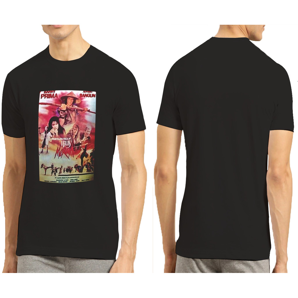 Kaos T-Shirt Hitam Pertarungan Iblis