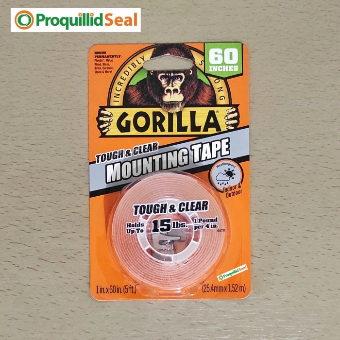 

HARGA DISC - ISOLASI LAKBAN GORILLA TOUGH CLEAR MOUNTING DOUBLE TAPE 2.5 CM 15 LBS