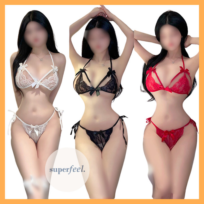 OBRAL SFL SET LINGERIE ATAS BAWAH SEKSI BIKINI WANITA BRUKAT OPEN CROTCH PEREMPUAN SEXY REMAJA