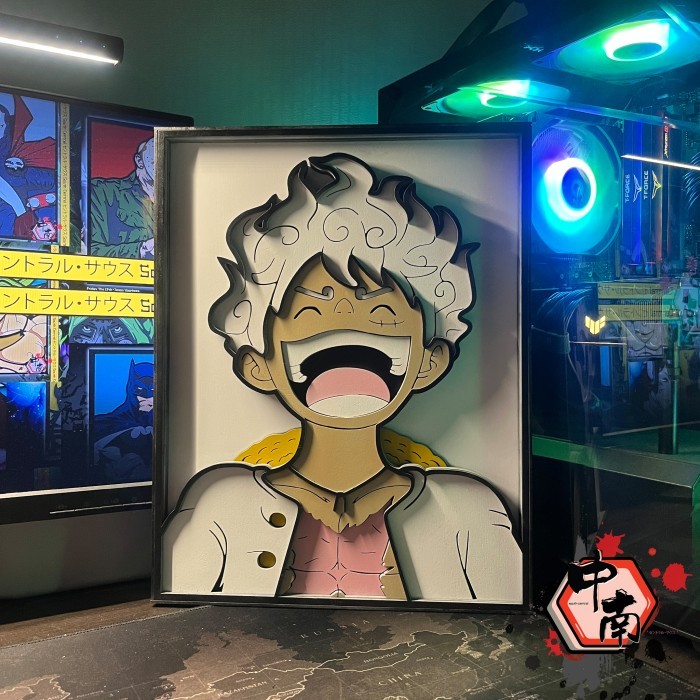 Poster 3D Multilayer One Piece Luffy Gear 5