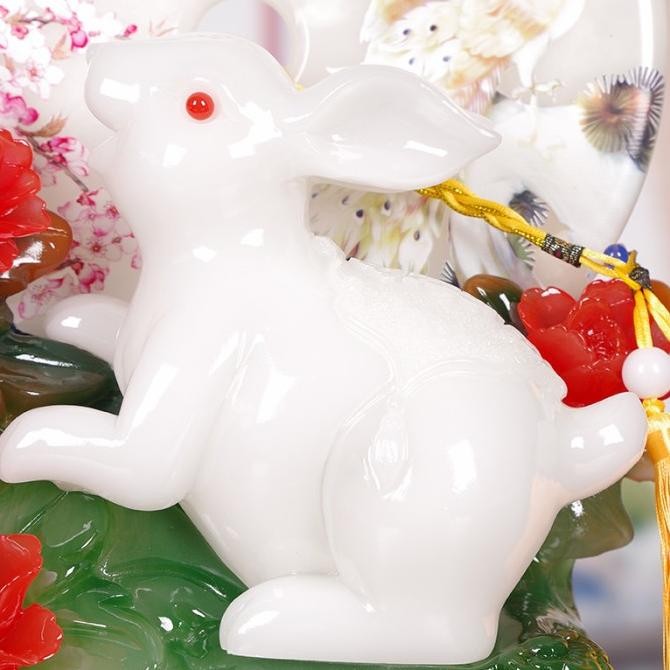 

Sale! Patung Giok Kelinci 2023 Kado Souvenir Patung Pajangan Kelinci Fu Hoki