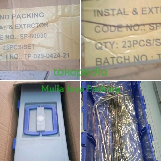 Gland packing extractor sett tool kitt