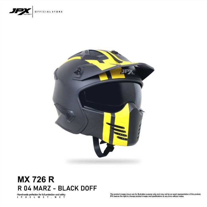 Helm Jpx Full Face Mx-726R - R04 Marz