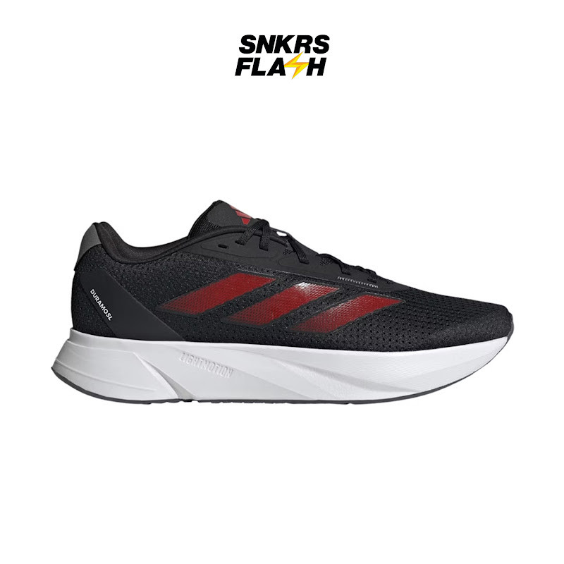 ADIDAS Duramo Sl Black Scarlet Sepatu Lari Pria - IE9696 - Size 44.7