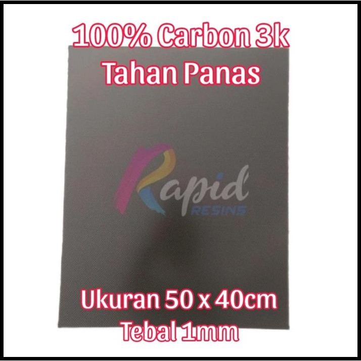 Ready Pelat Serat Karbon Lembaran Carbon Fiber Sheet 1mm Plat