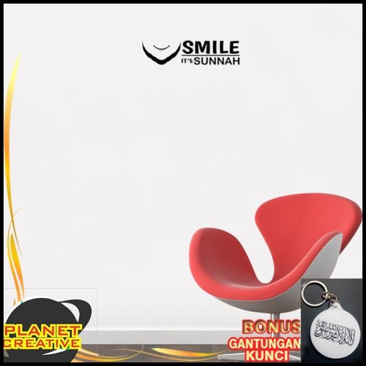 

DISKON MURAH FREE GANCI CUTTING STICKER ISLAMI STIKER SMILE ITS SUNNAH 28CM !!!!!!