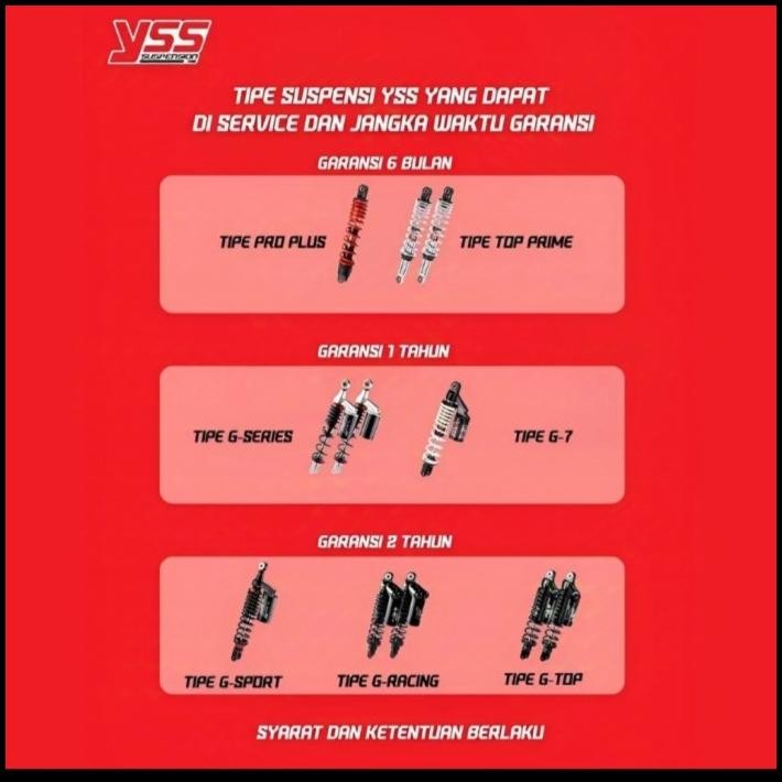 Ready SHOCKBREAKER YSS GTX GT X VARIO 125 150 ORIGINAL