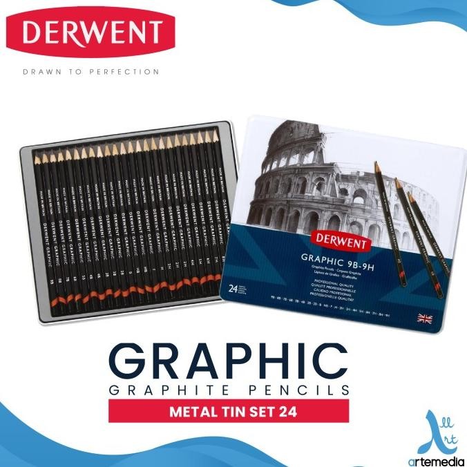 

PENSIL GAMBAR DERWENT 24 TIN GRAPHIC SKETCH PENCIL SET ORIGINAL DAN TERPERCAYA
