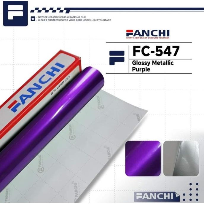 

ASLI ROLL STICKER FANCHI FC547 CANDY GLOSSY METTALIC PURPLE 50CM9M ROLL