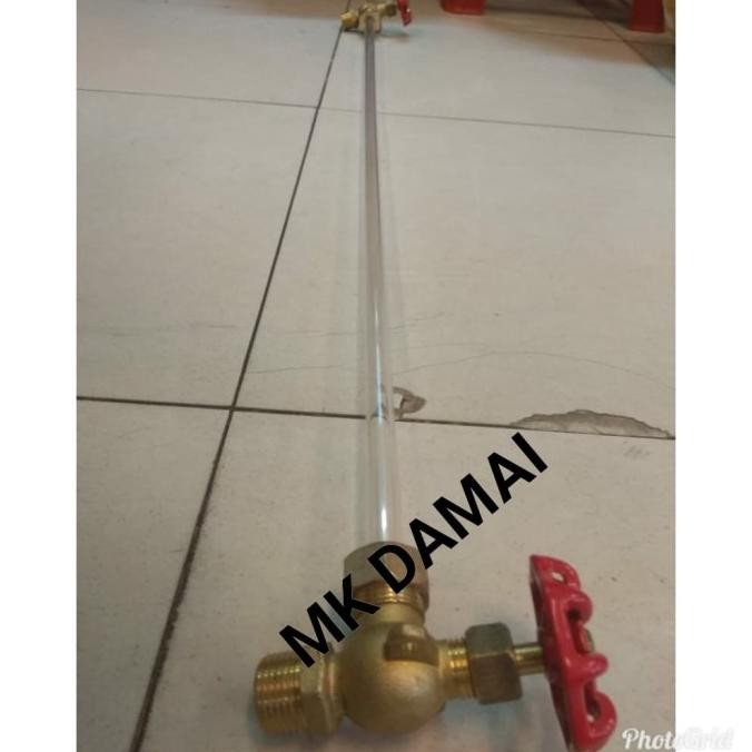 

Kran Kaca Kuningan 1/2"( 1Set + Pipa) Kran Penduga / Sight Glass Original Dan Terpercaya