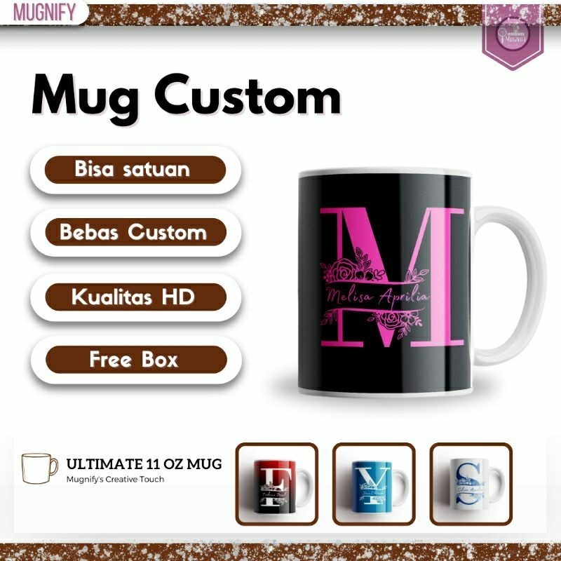 Souvernir Mug Custom dengan Inisial Nama - Pilihan Hadiah Souvernir yang Unik