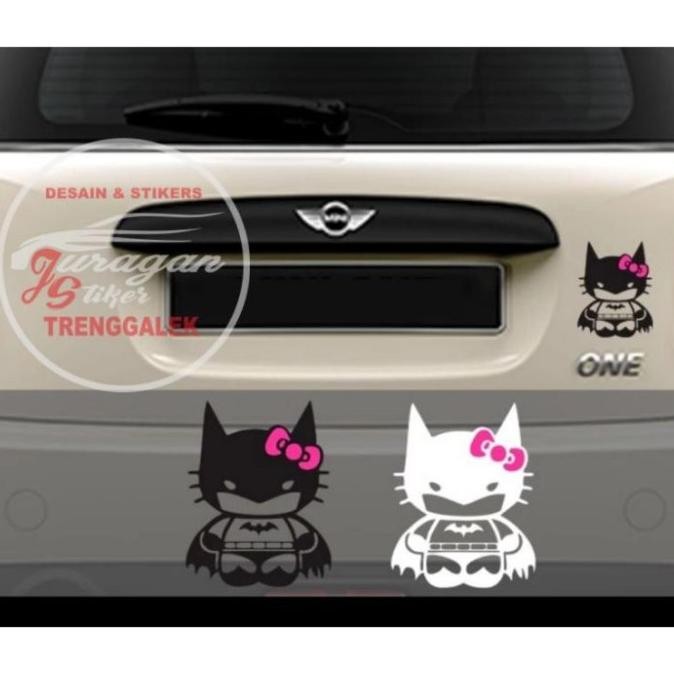 

stiker hello kitty superhero kartun anime lucu
