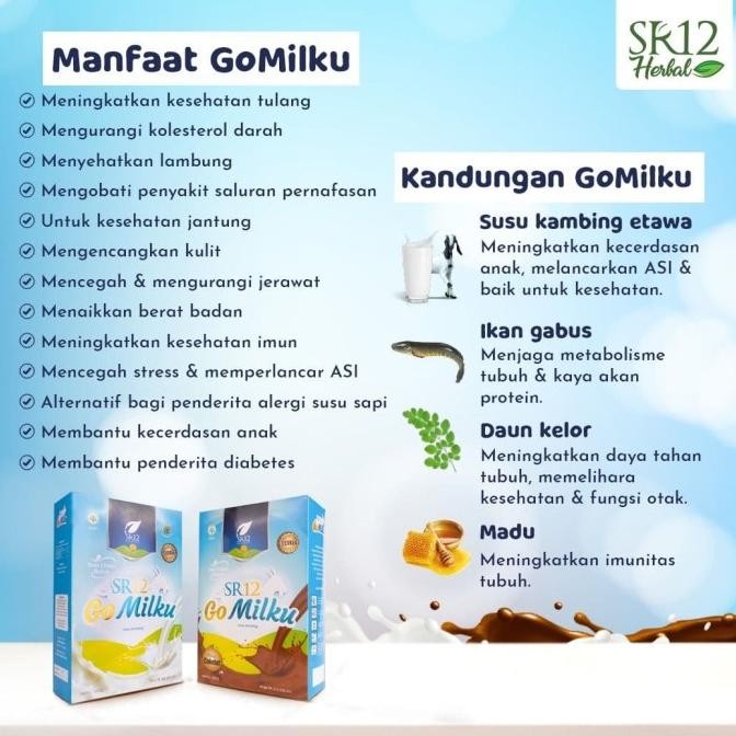 

SR12 Gomilku go milku susu kambing etawa original coklat tidak amis [terbaik]