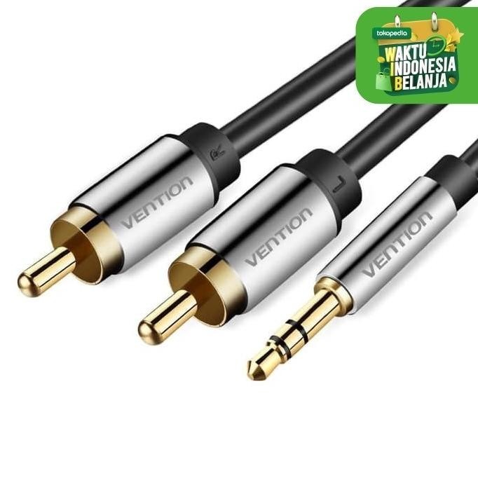 

Diskon! Vention BCF 1.5M Kabel Aux 3.5mm Male to 2 RCA Male