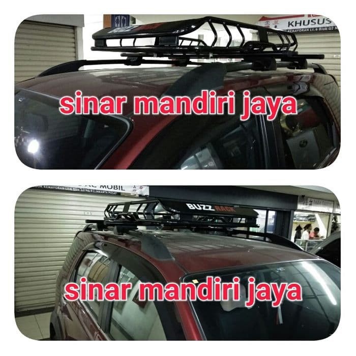 Terbaru Rak Bagasi Atas Mobil Fortuner Lama+Cross Bar Merek Buzz Rack