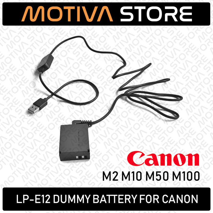 NEW LPE-12 Dummy Battery DC Coupler For Canon EOS M M2 M10 M50 M100 LPE12