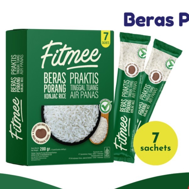 

Fitmee Beras Porang Instan / Beras Rendah Kalori Rendah Gula / Shirataki Rice Gluten Free