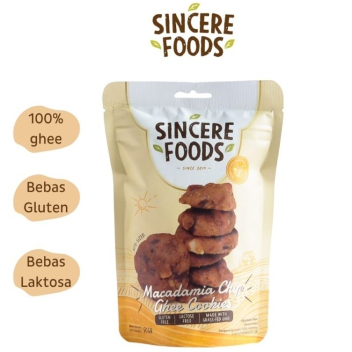 

Sincere Macadamia Gluten Free Ghee Cookies Lactose Free