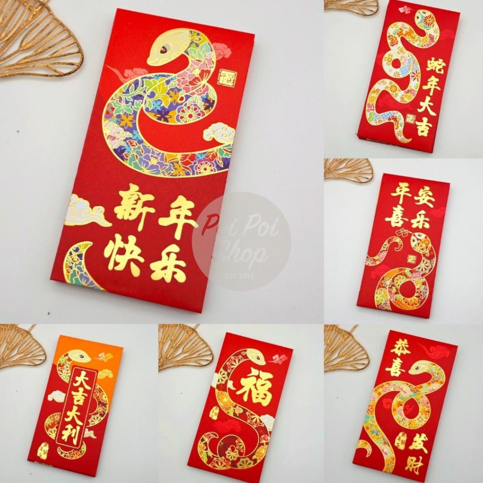 

Angpao Imlek Ular 2025 Angpau Panjang Super Premium Shio Ular Grosir Snake Timbul 2025 Hongbao Grosir Murah isi 6 pcs Tebal Grosir Motif Karakter Berkualitas Bahan Terbaik