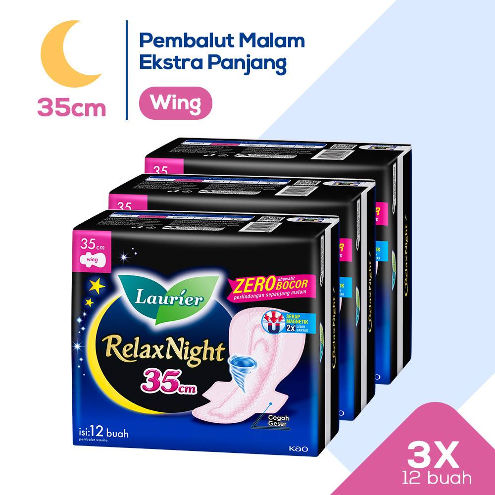 Laurier Relax Night 35cm 12s Triplepack