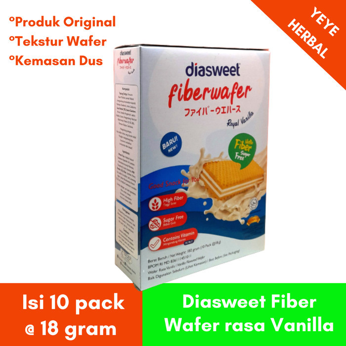 

TERPERCAYA Diasweet Fiber Wafer 180 gr