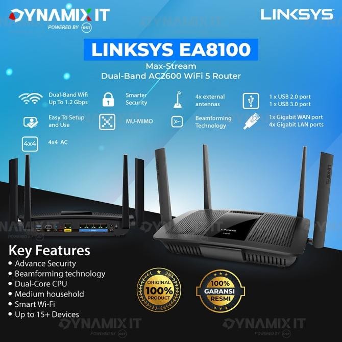 Linksys EA8100 Max-Stream AC2600 Wireless Router - EA8100-AH