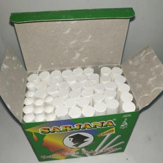 

HARGA DISC - Sarjana Kapur Tulis Papan Tulis Warna Putih - Dus isi 60 Box.