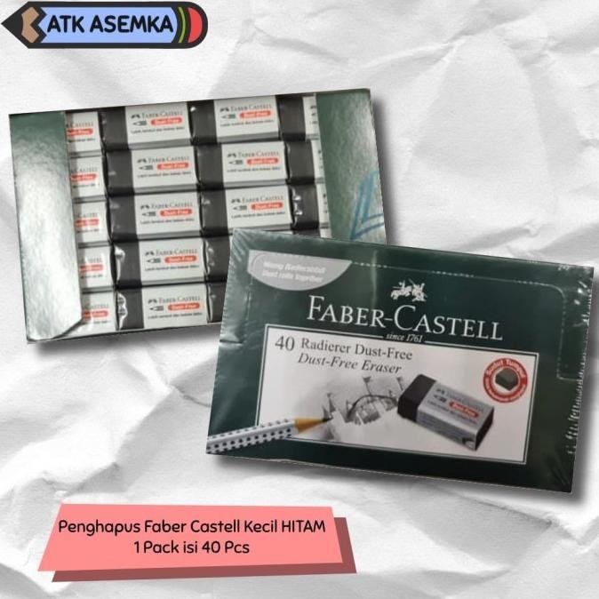 

NEW Penghapus Faber Castell Kecil HITAM / Faber Castle 1 Dus