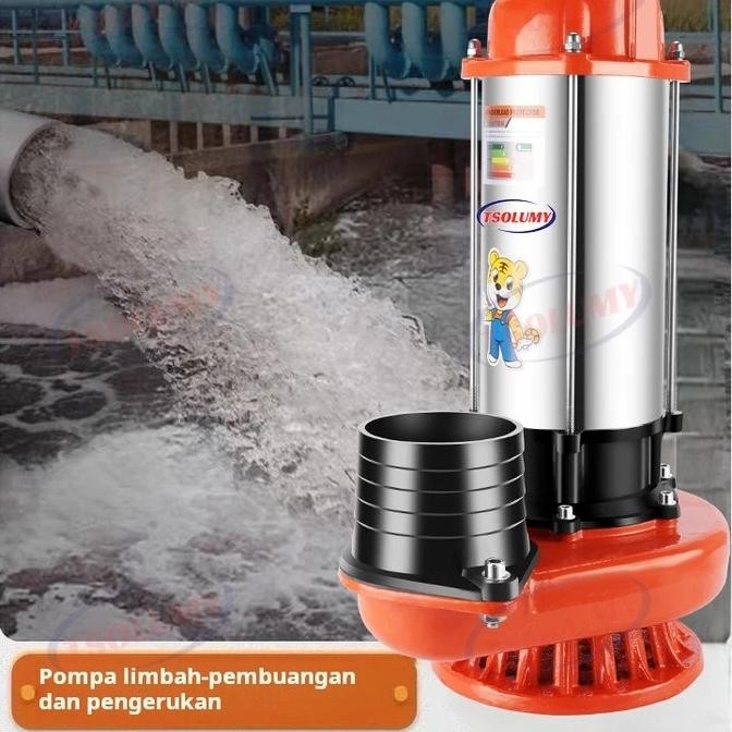 Pompa Celup Air Kotor 2200W Tsolumy Spx-2200St Sumbersible Pump 4Incn Tsolumy Pompa Lumpur