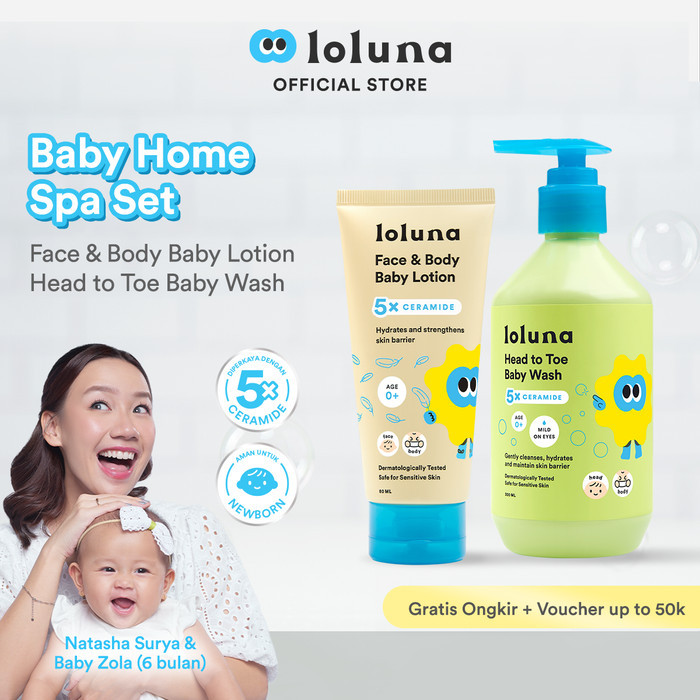 MURAH Loluna Baby Spa Set -Perawatan Kulit Bayi&Anak/Sabun,Sampo&Losion/Kirm