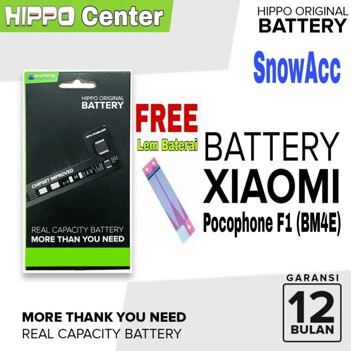 Hippo Baterai Pocophone F1 4000mah ( BM4E ) Garansi Resmi Hippo