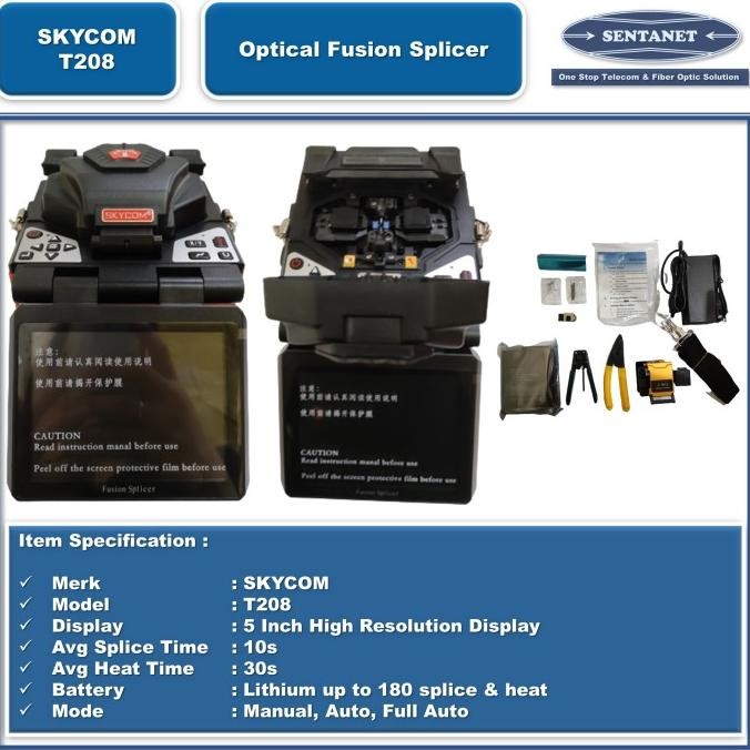 BEBAS ONGKIR - Fusion Splicer/Fusion Splicer Skycom/Fusion Splicer Skycom T208