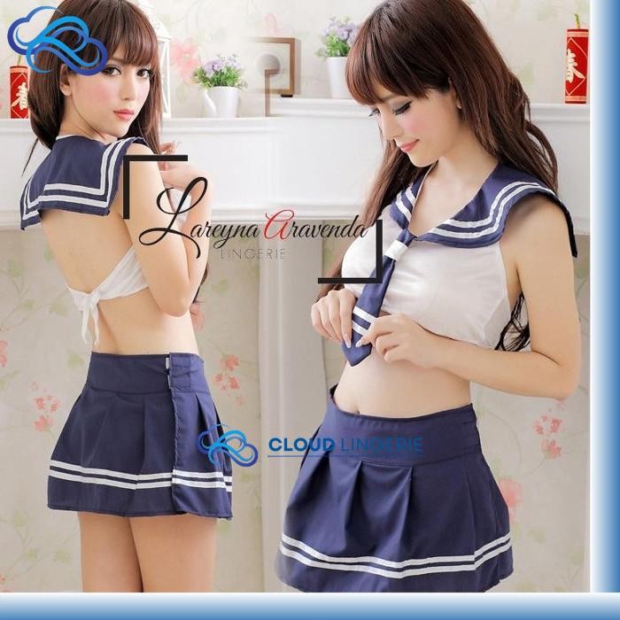 SET LINGERIE BAJU + ROK SEXY MODEL COSPLAY SERAGAM JEPANG BY CLOUD LINGERIE 