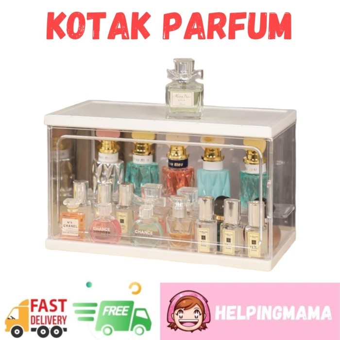 Rak Kotak Acrylic Kotak Penyimpanan Parfum Rak Kosmetik Box MakeUp