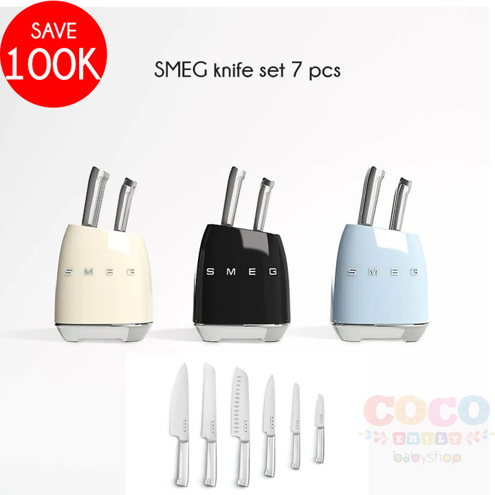 SMEG Knife Set Seven-piece Stainless Steel Celebrity Style