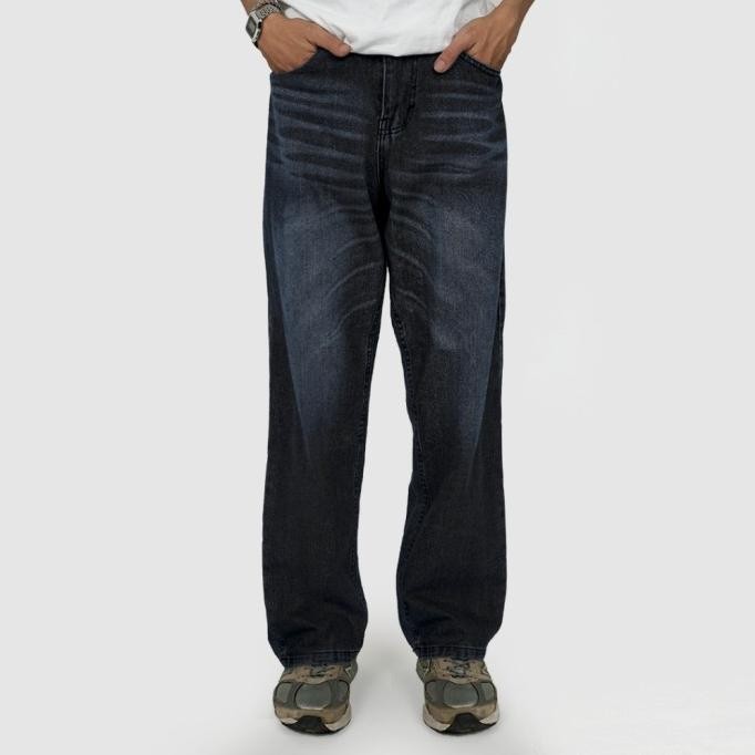 

BLUE- FAIRGOODS CELANA JEANS LOOSE FIT YUGEN WHISKER DARK BLUE