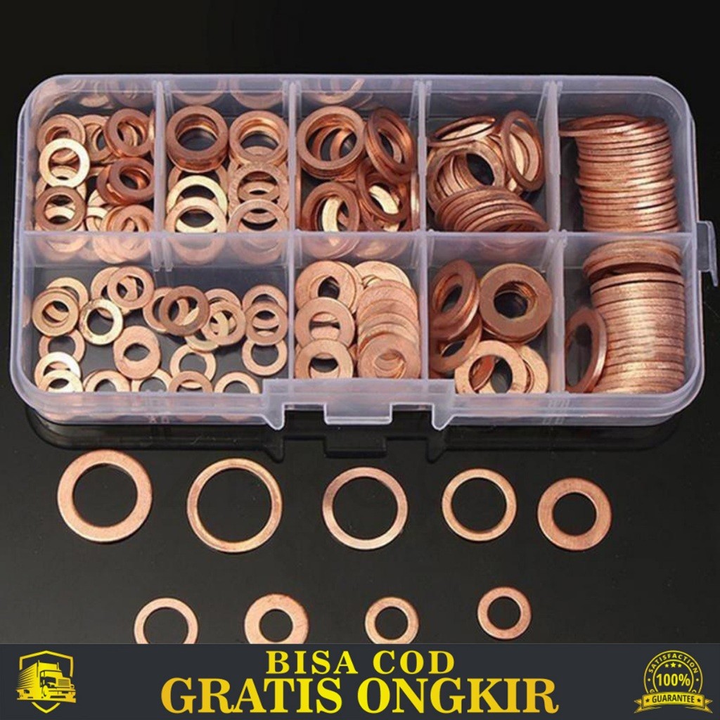 Set Perkakas Ring Baut Mur Tembaga Bolt Gasket Serbaguna Multifungsi